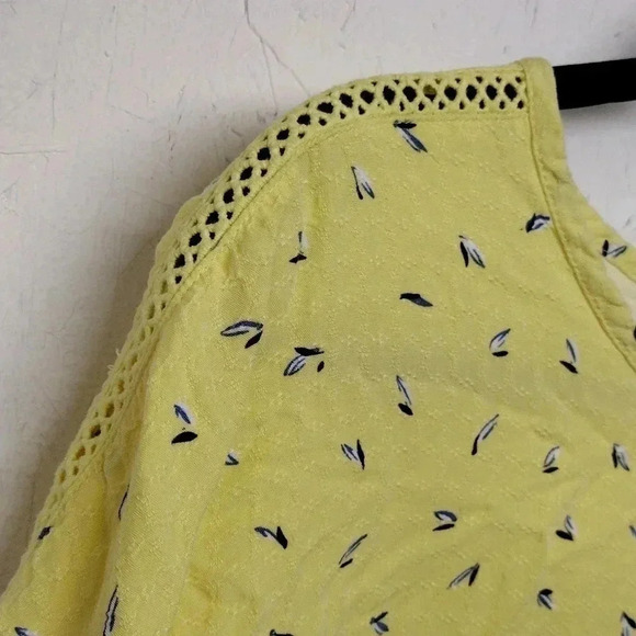 Buffalo David Bitton XL Lattice Trim Sleeves Keyhole Back Blouse - Picture 4 of 9